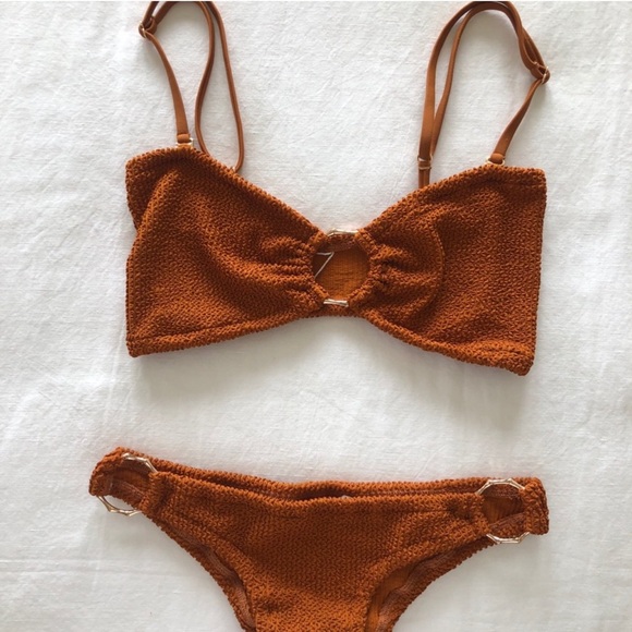 Show Me Your Mumu Bikini Copper Scrunch Set - Size Large - Picture 3 of 6